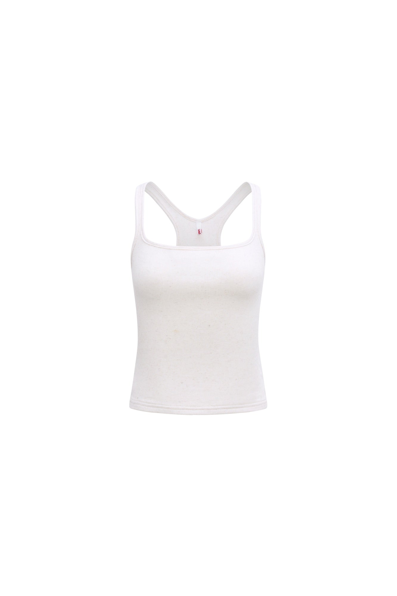 Oatmeal Square Neck Tank Top