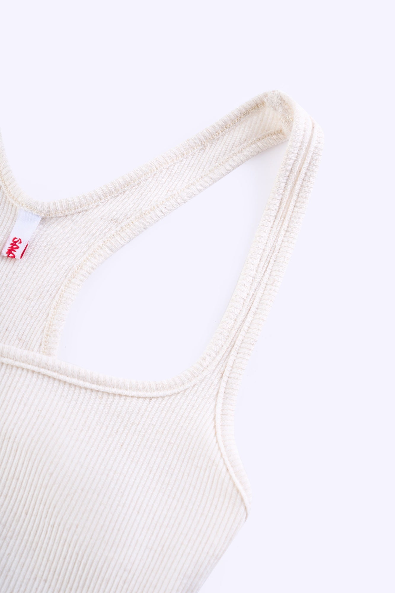Oatmeal Square Neck Tank Top