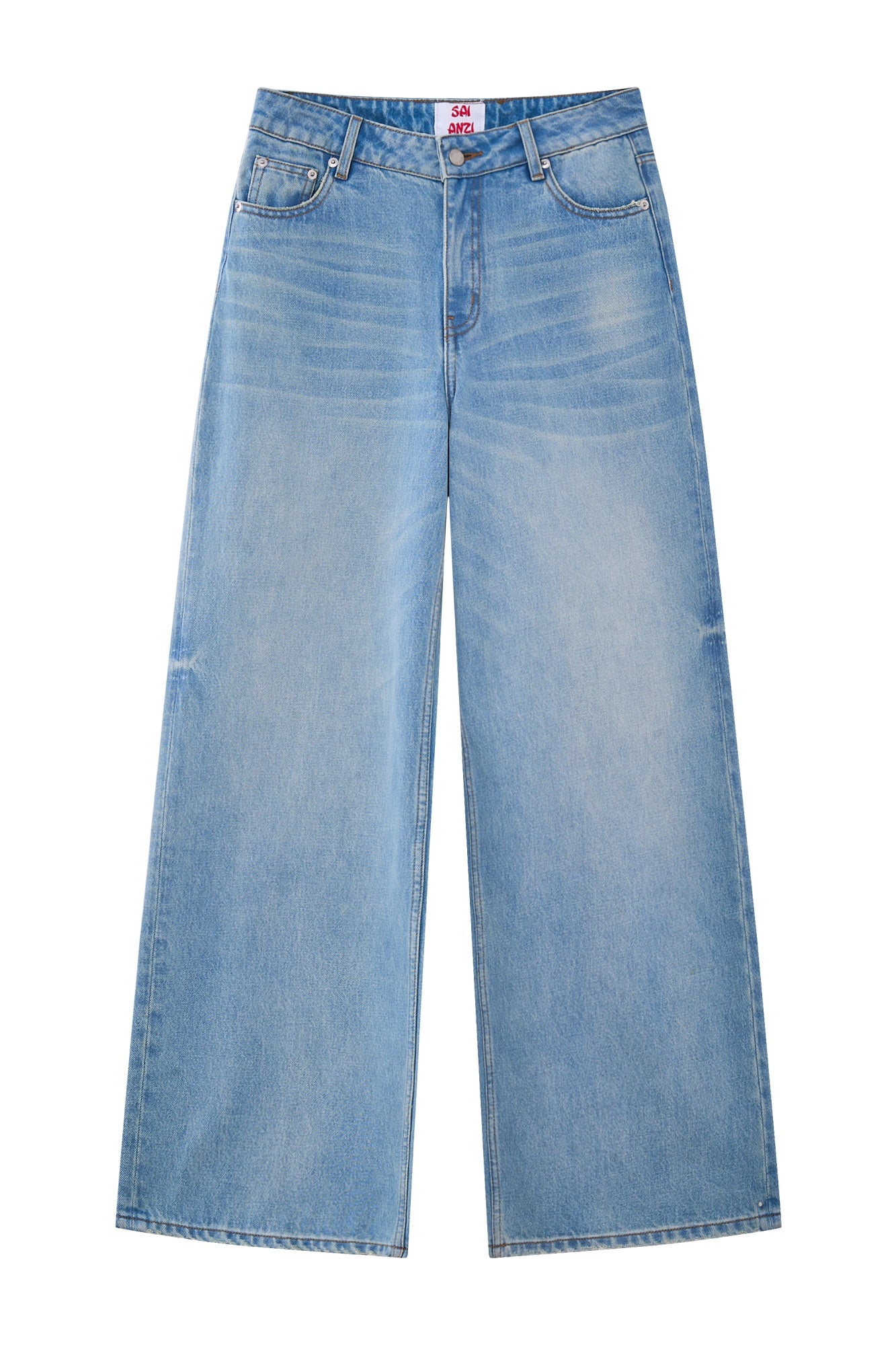 V-Waist Straight Jeans