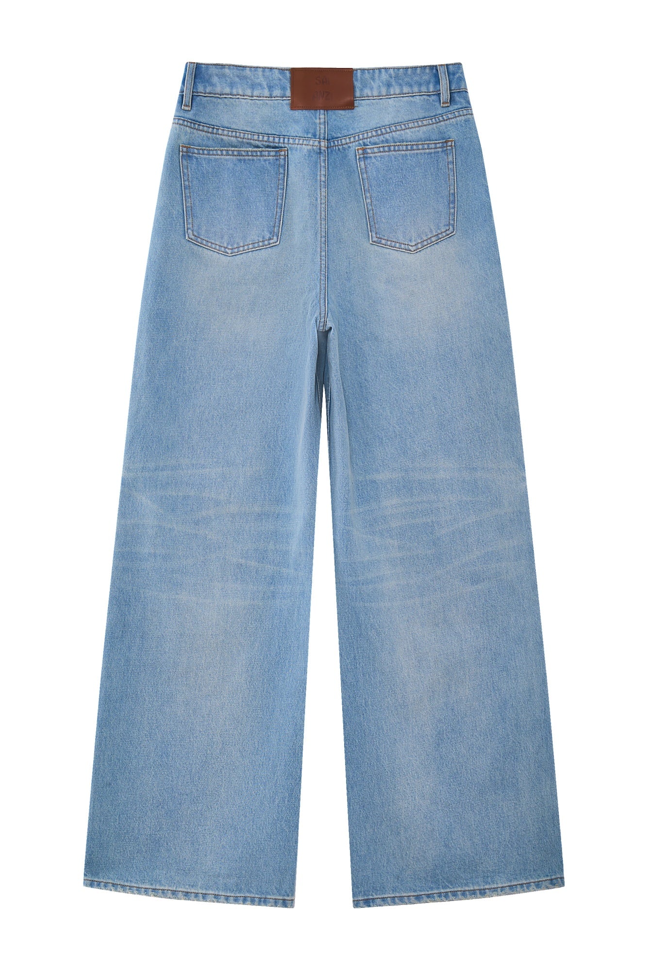 V-Waist Straight Jeans