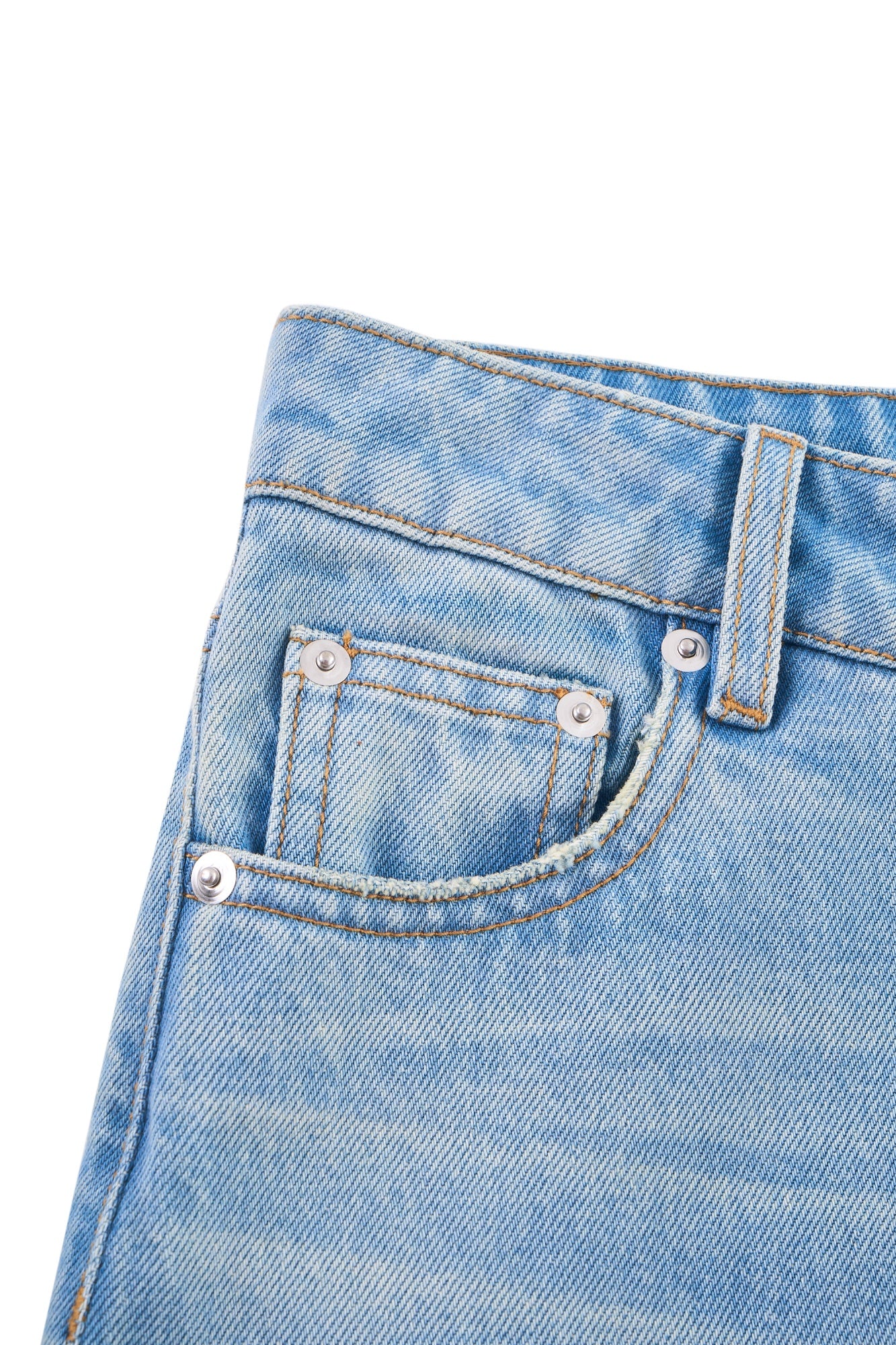 V-Waist Straight Jeans