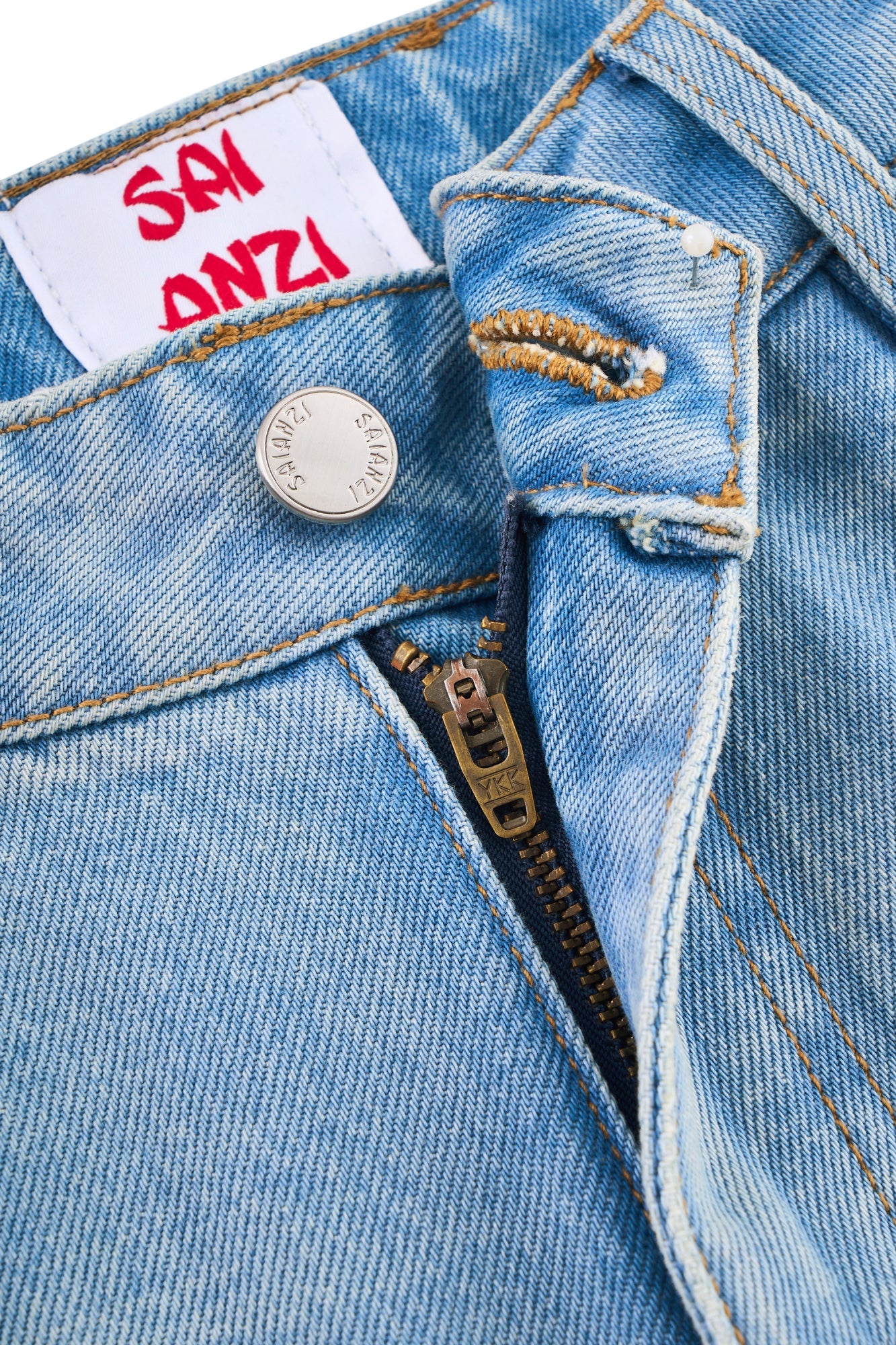 V-Waist Straight Jeans