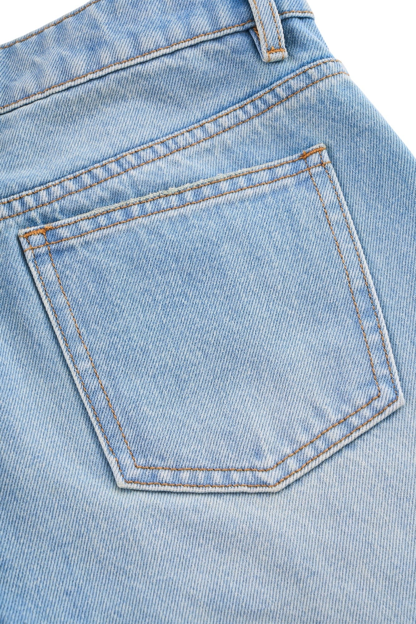 V-Waist Straight Jeans