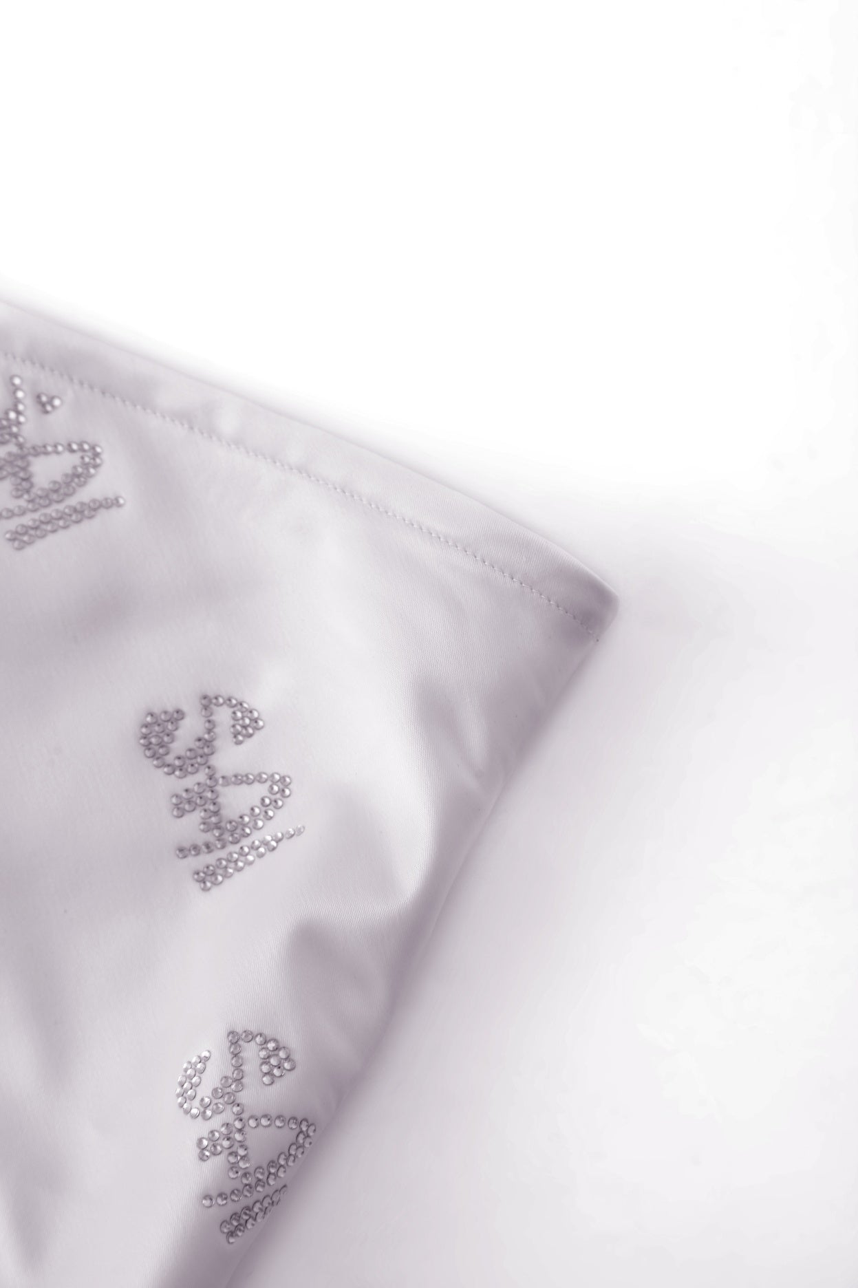 sai logo satin hotfix strapless top