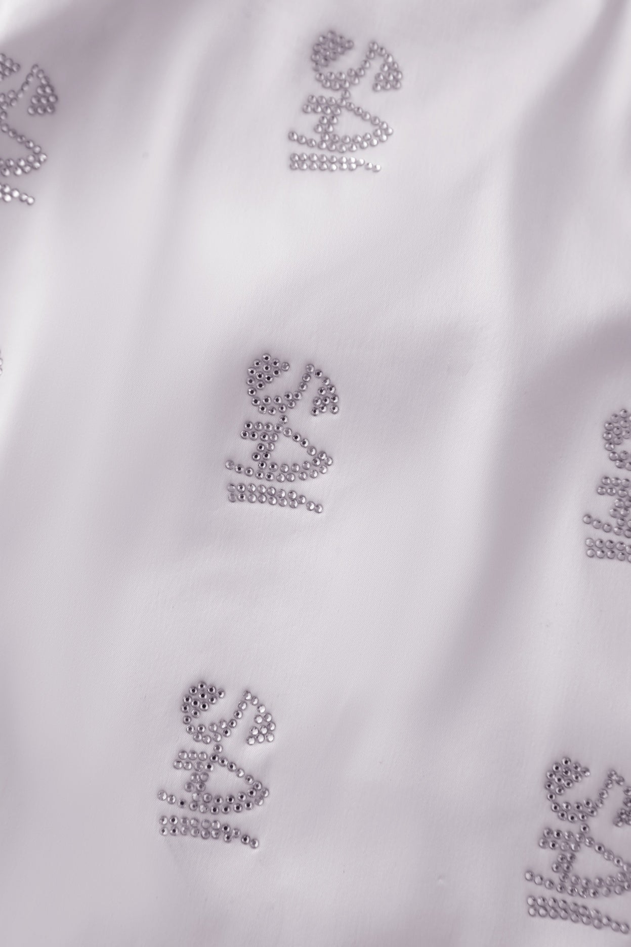 sai logo satin hotfix strapless top