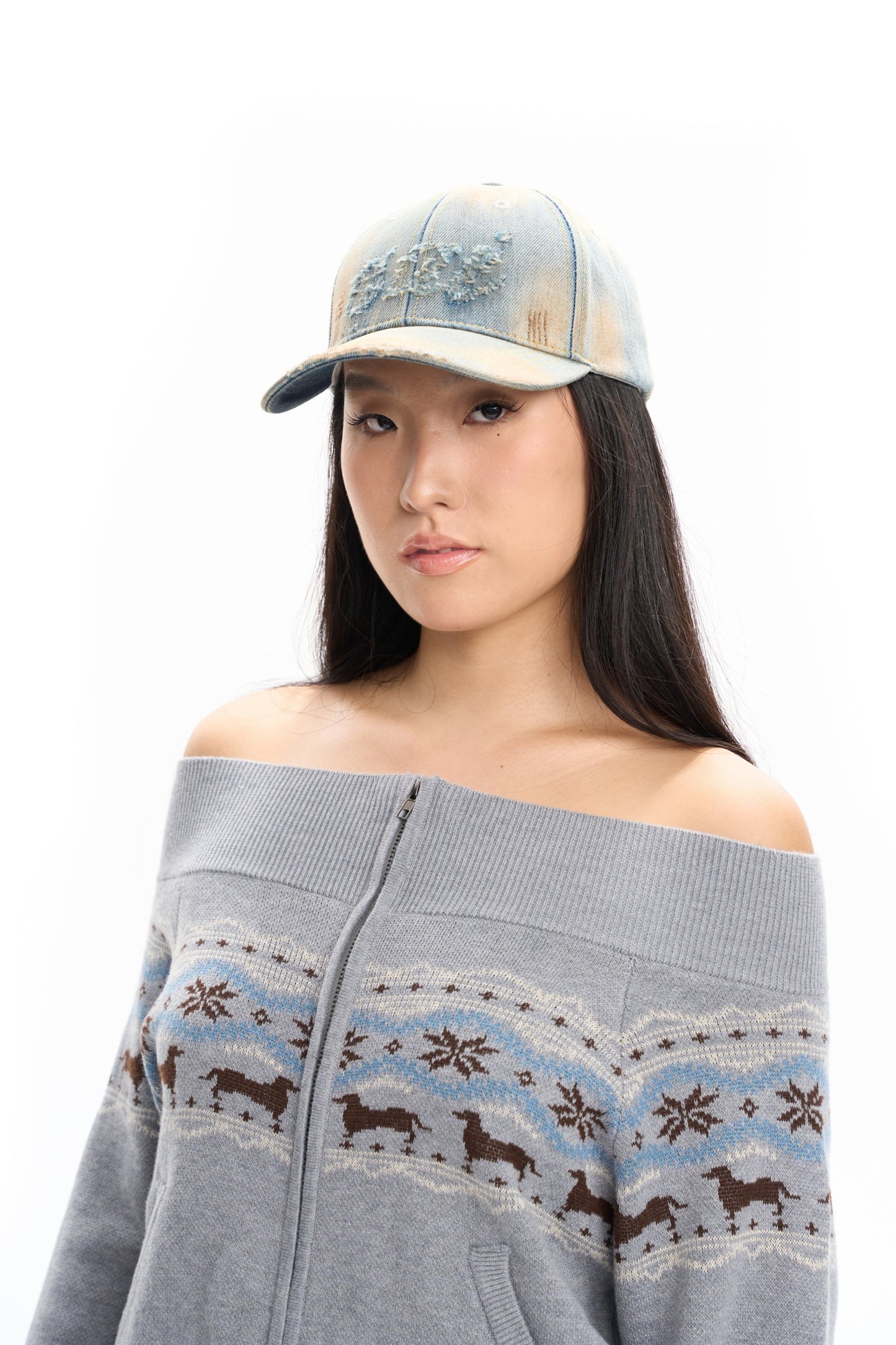 Muddy Distressed Baseball Cap