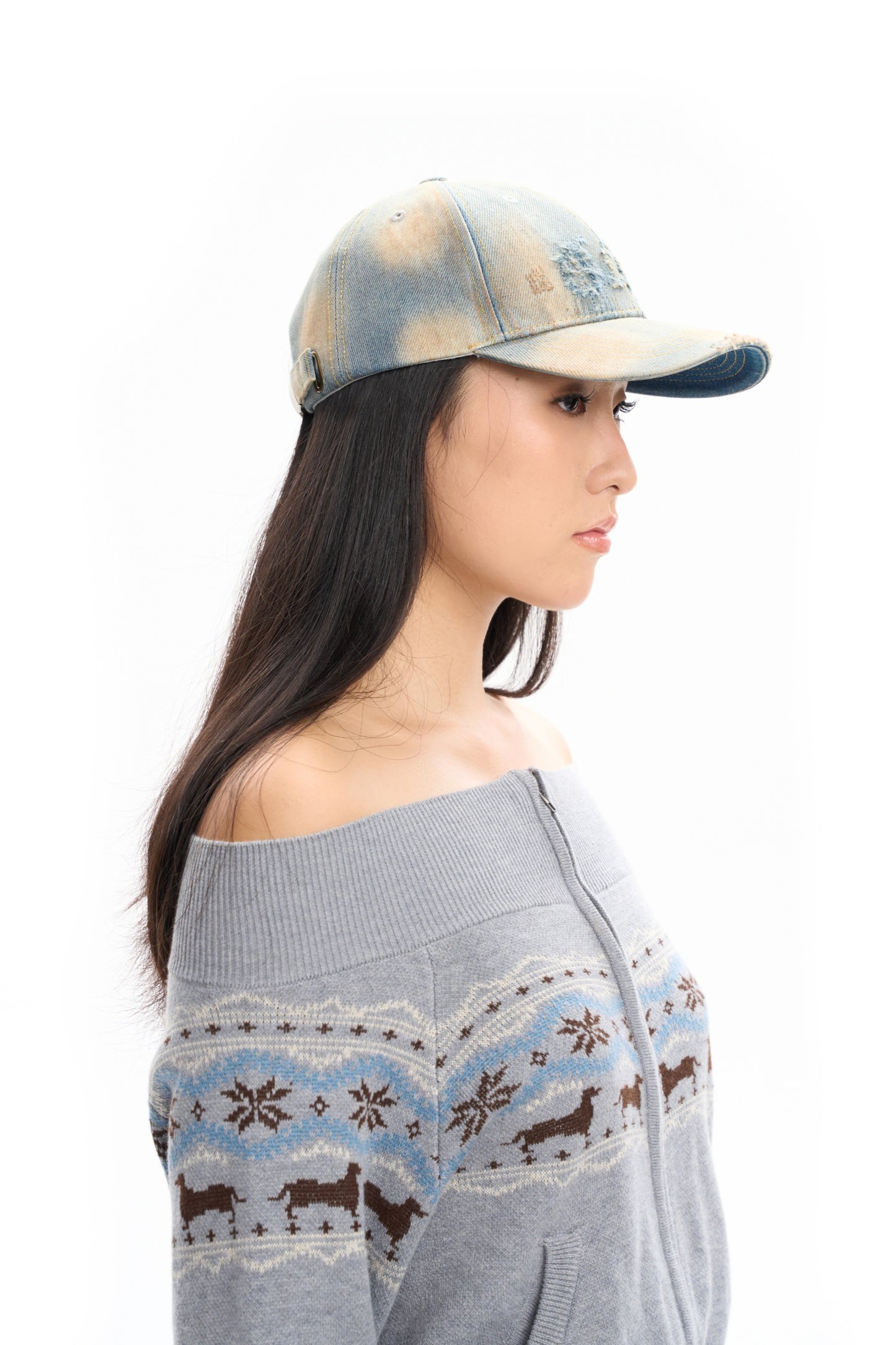 Muddy Distressed Baseball Cap