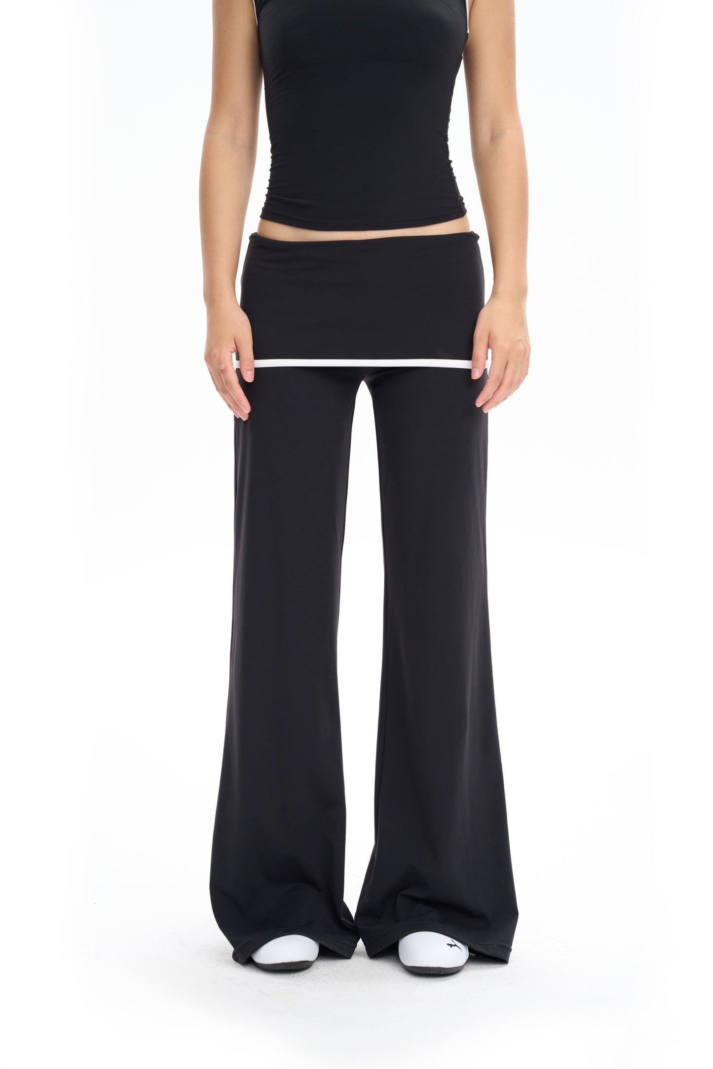 Contrast Foldover Lounge Pants