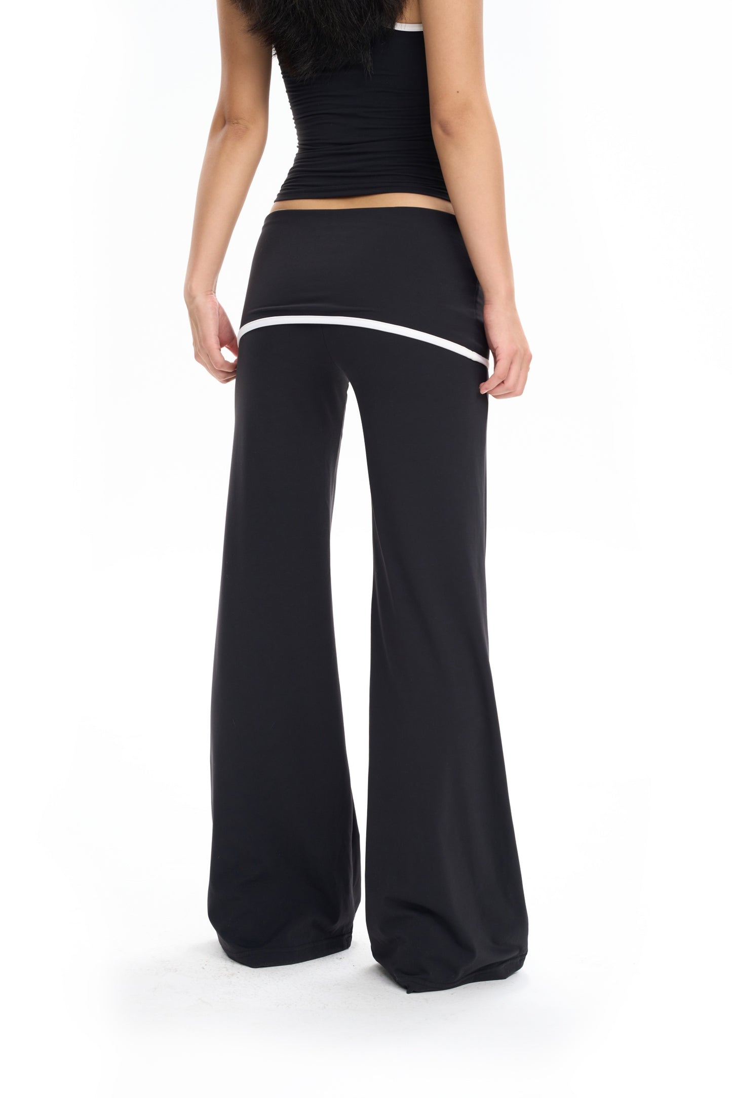 Contrast Foldover Lounge Pants