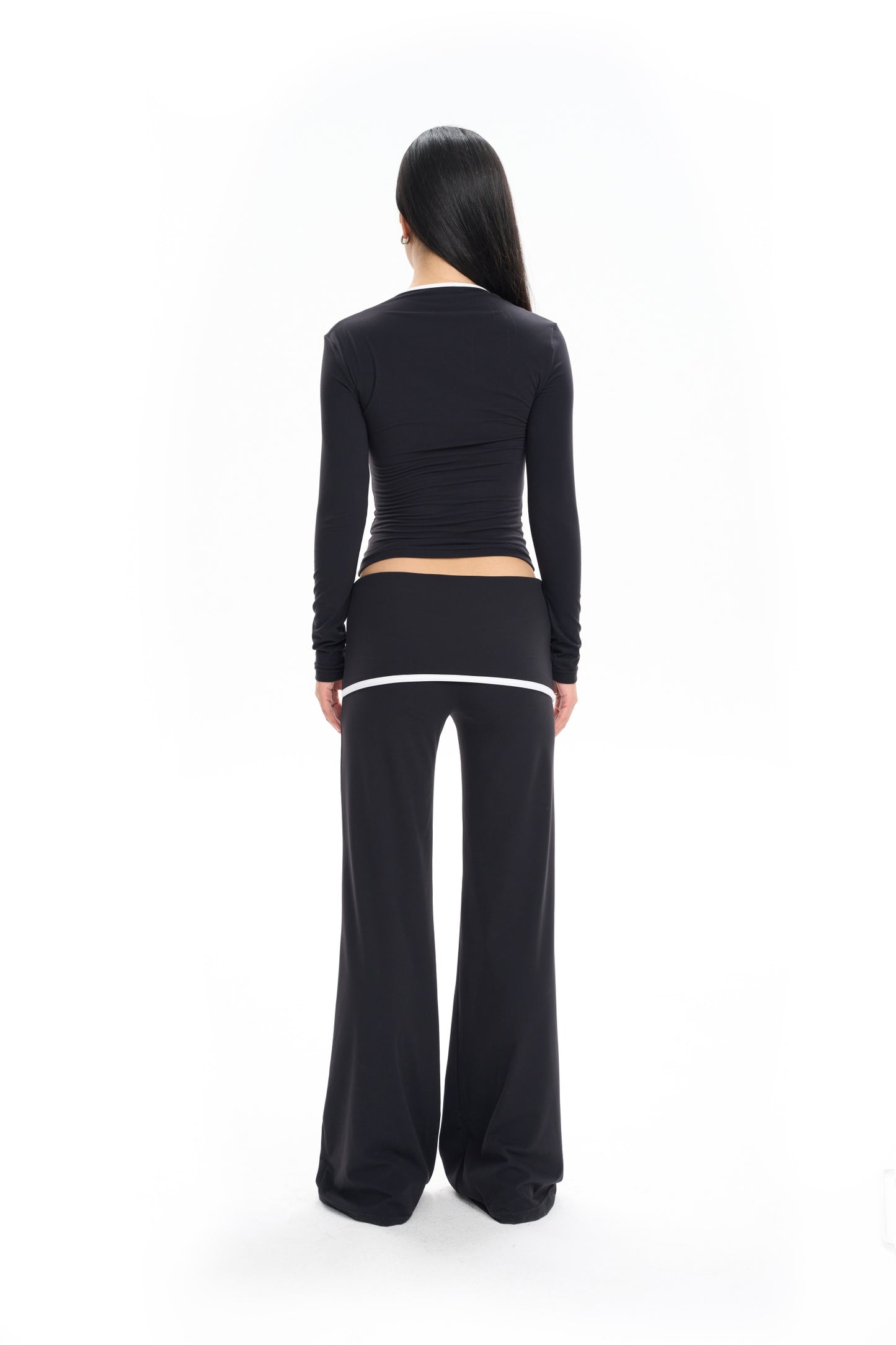 Contrast Foldover Lounge Pants
