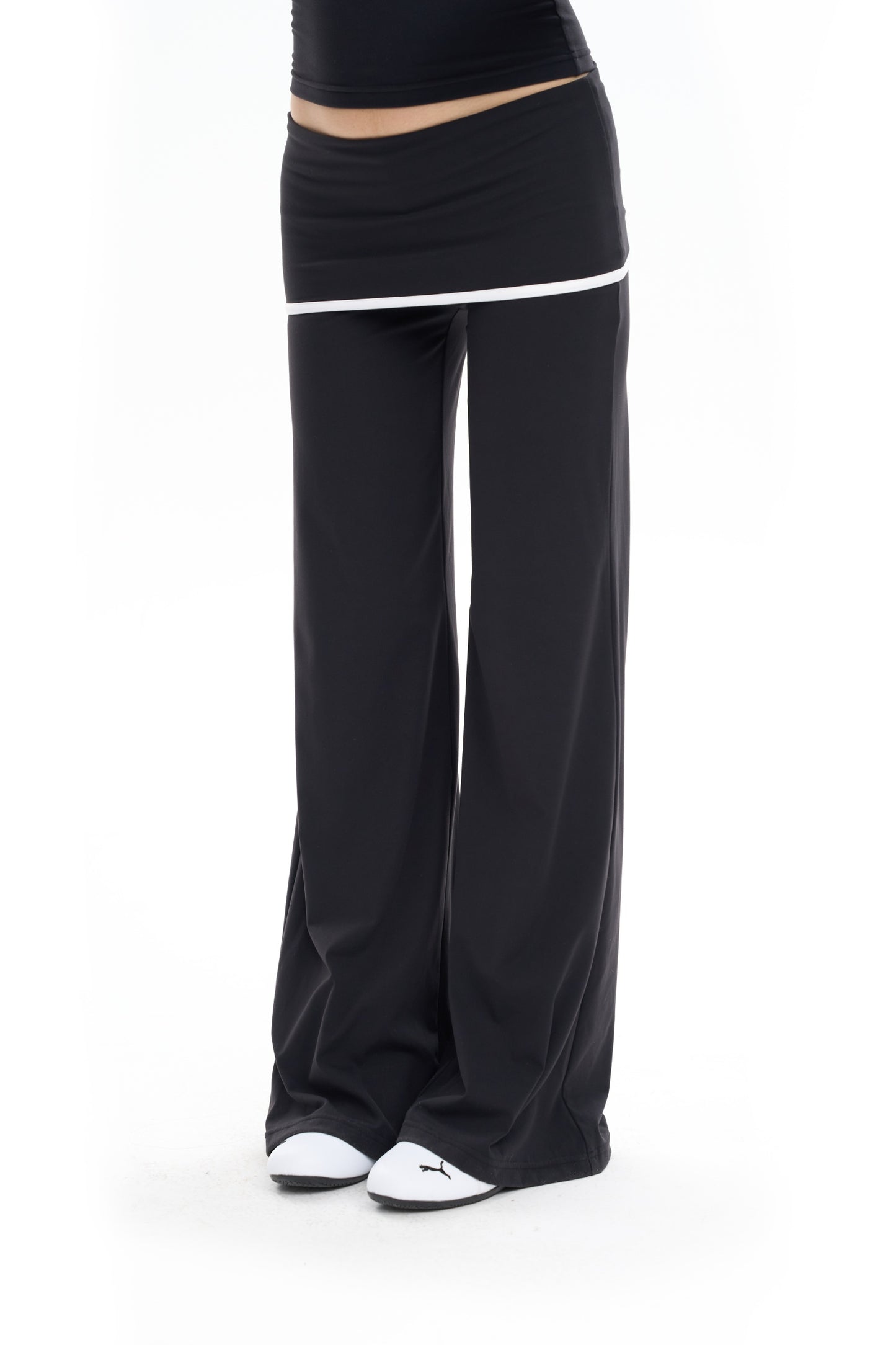 Contrast Foldover Lounge Pants