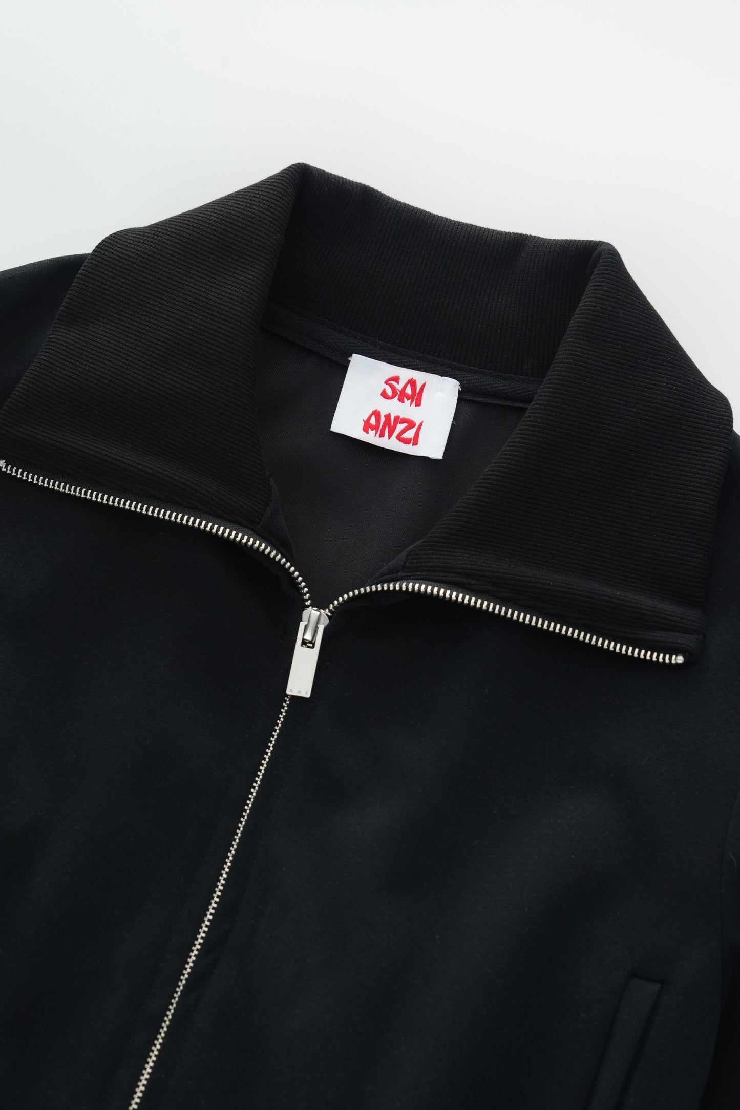 lapel slim-fit hoodie