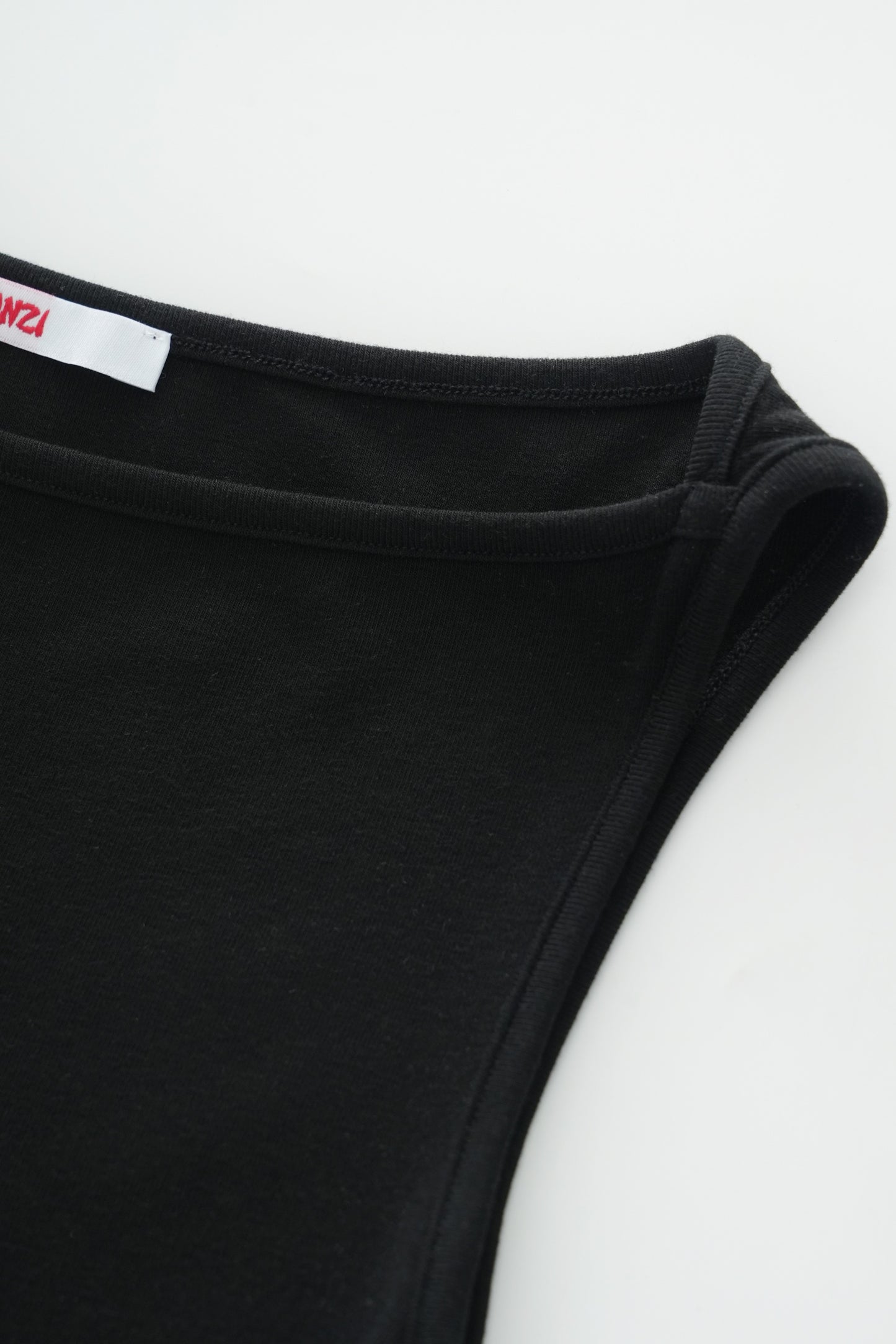 knit boatneck tank top