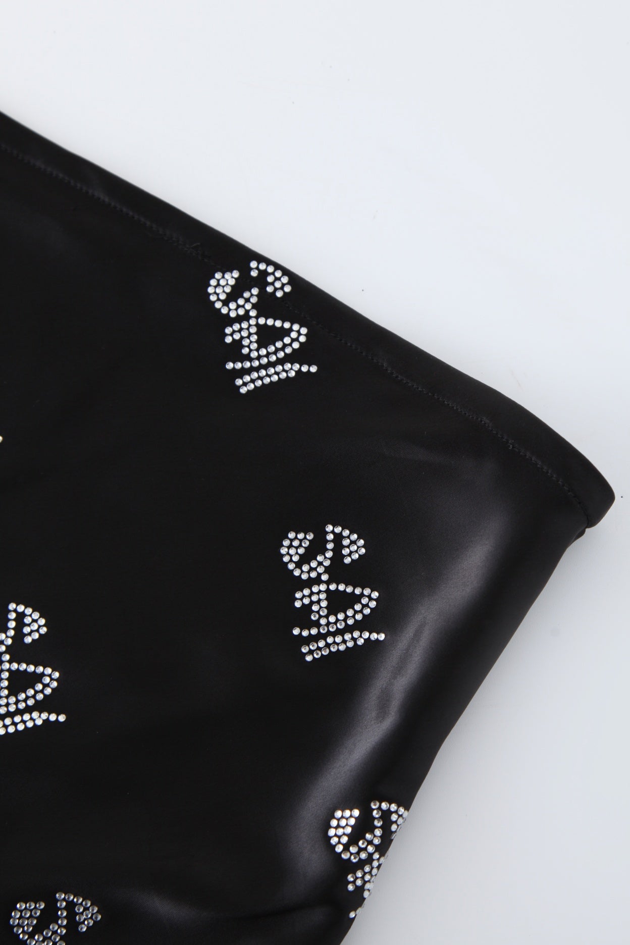 sai logo satin hotfix strapless top